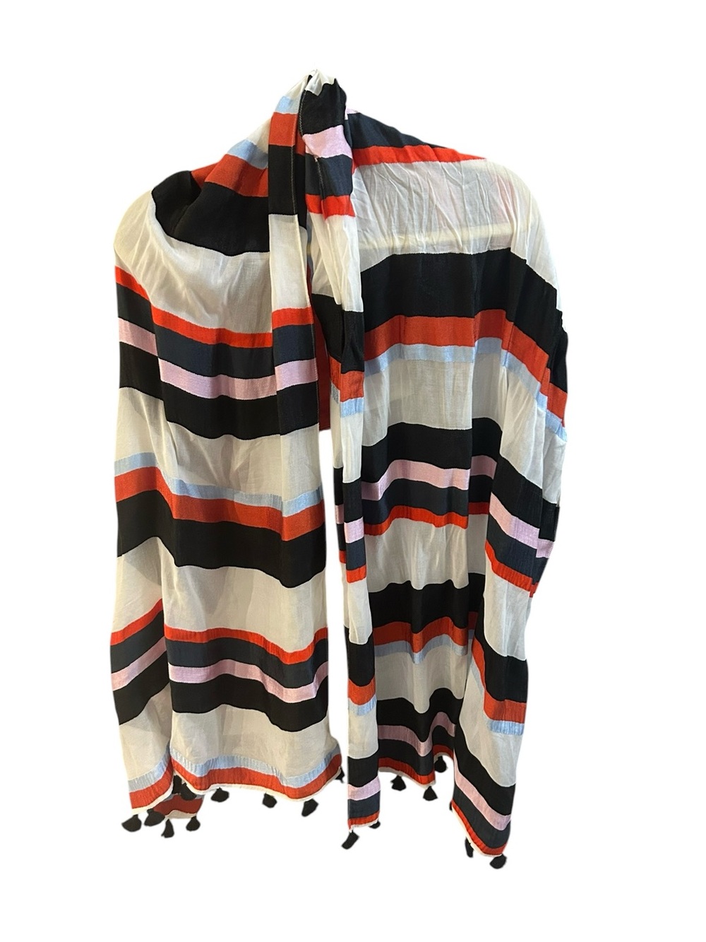 Ann Taylor multi-colored striped rectangle scarf NWT